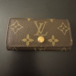 Louis Vuitton Brown and Gold Monogram Key Pouch